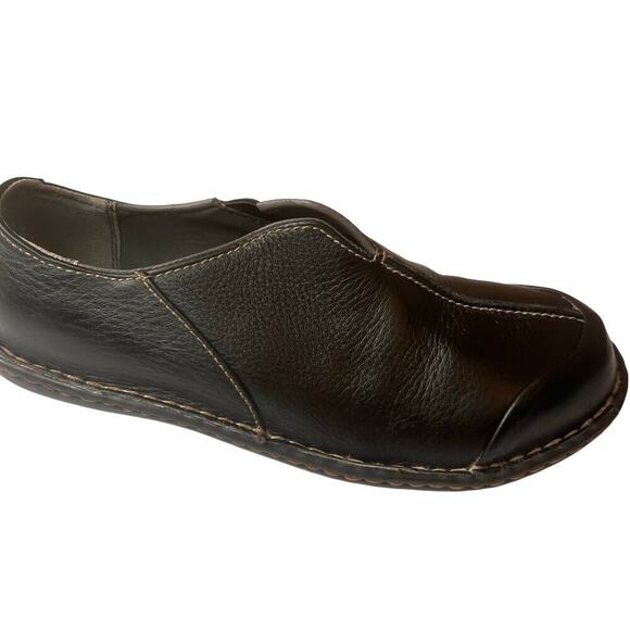 Hush‎ Puppies Professionals Steel Toe Leather Black Loafers Women's Size 7 - Picture 1 of 9